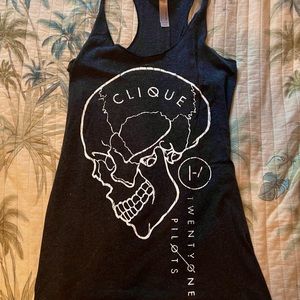 twenty one pilots skull racerback tank top